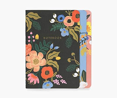 Rifle Paper Co. Lively Floral Stitched Notebook Set, Set Of 3 Notebooks, 64 Ruled Pages With Gold... | Amazon (US)