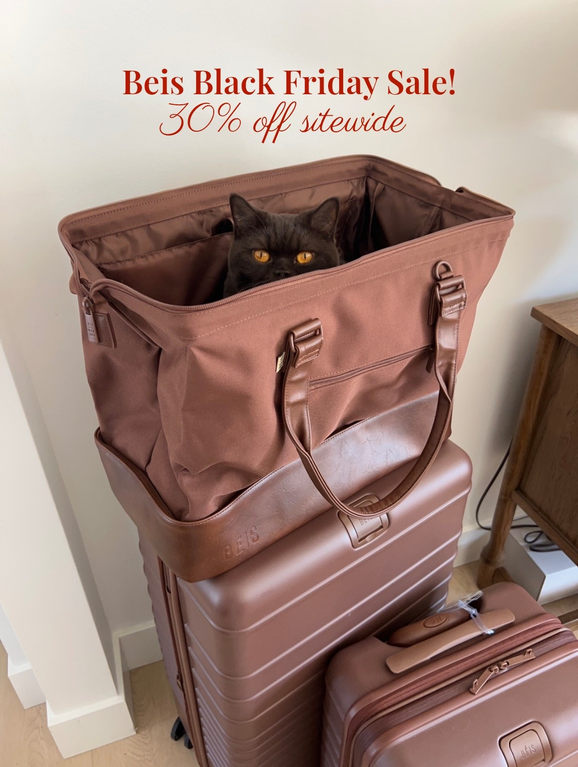 
The Beis Black Friday Sale is officially here! ❤️❤️ Take 30% off sitewide — the perfect time to grab your travel essentials or snag gifts for the holidays. 🧳✨