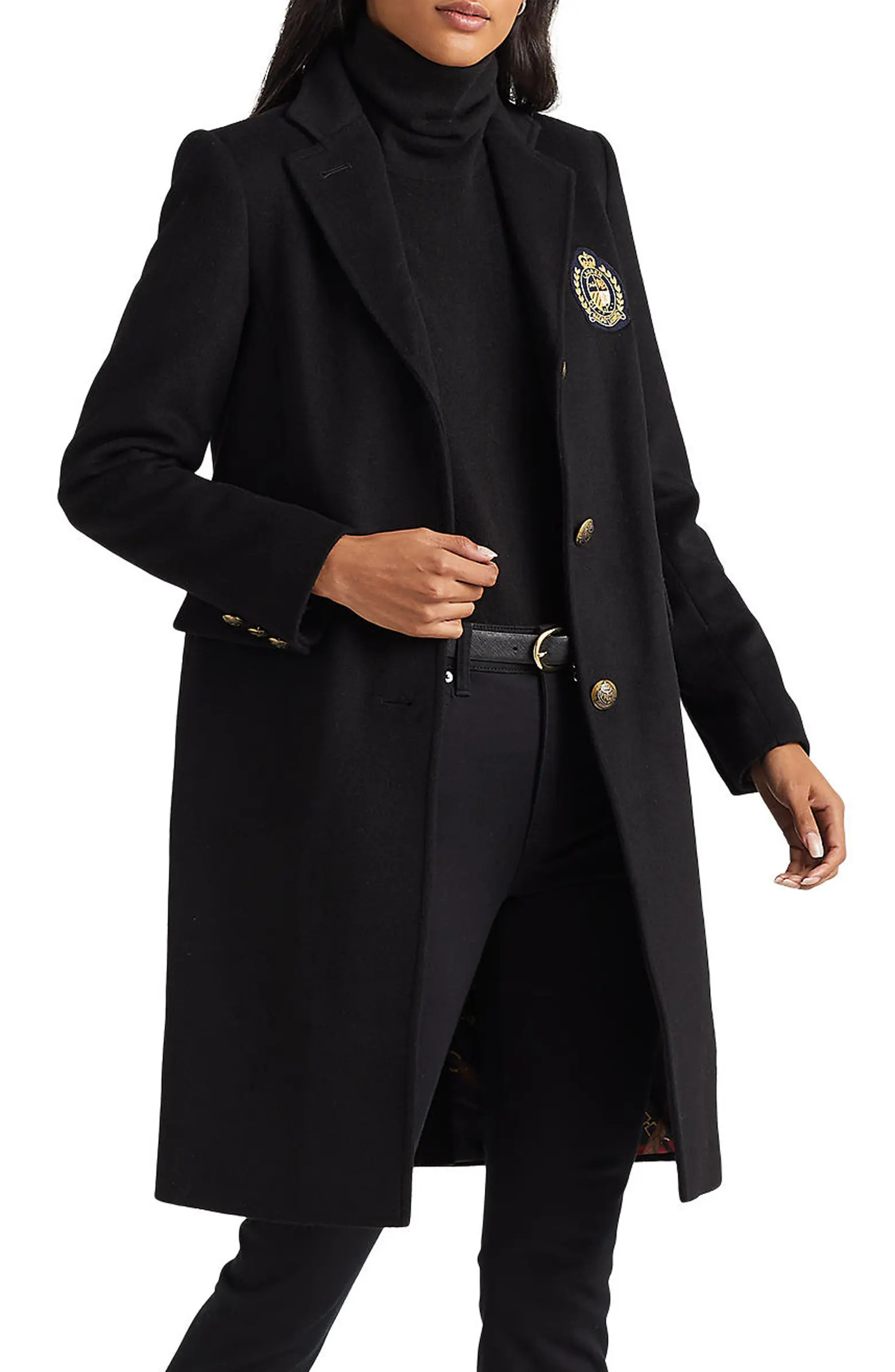 Logo Patch Wool Blend Jacket | Nordstrom