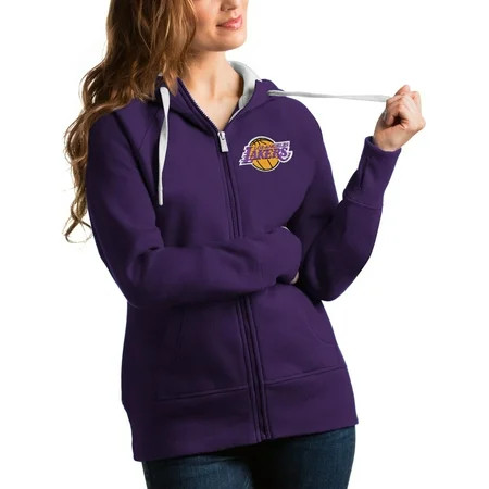 Women s Antigua Purple Los Angeles Lakers Victory Full-Zip Hoodie | Walmart (US)