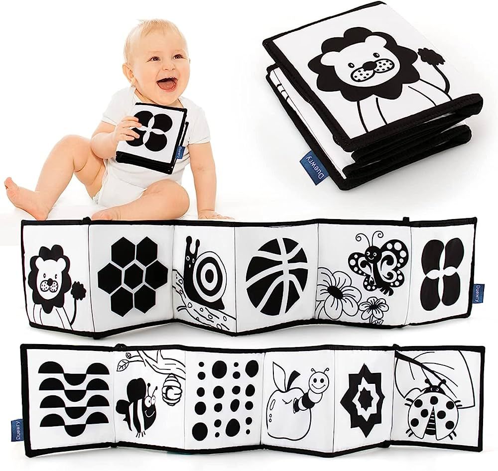 My First Black and White High Contrast Soft Book , Infant Tummy Time Toys, Black and White Baby C... | Amazon (US)