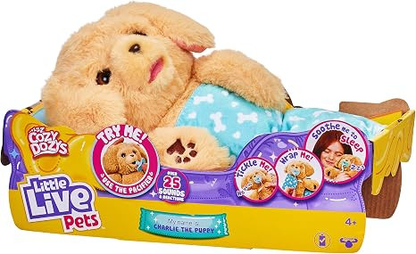 Little Live Pets - Cozy Dozys: Charlie The Puppy | Interactive Plush Toy Dog. 25+ Sounds and Reac... | Amazon (US)