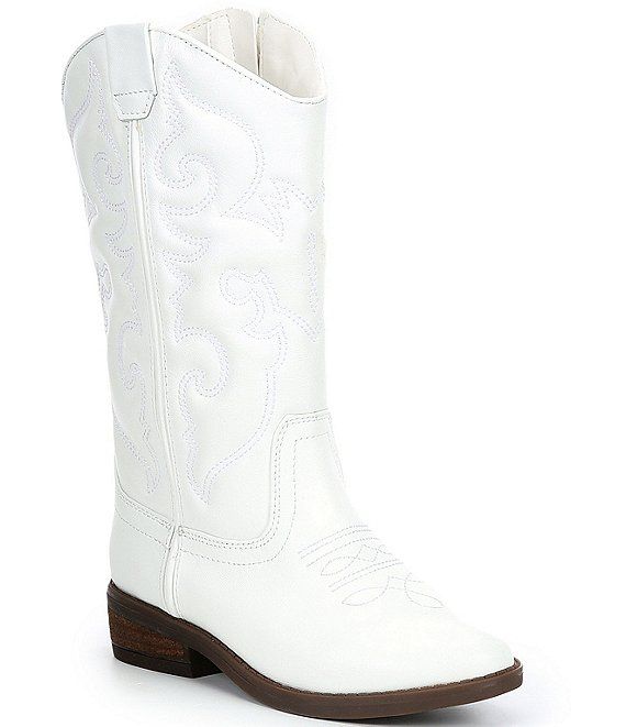 Girls' Leather Round Toe Western Cowboy Boots (Toddler) | Dillard's