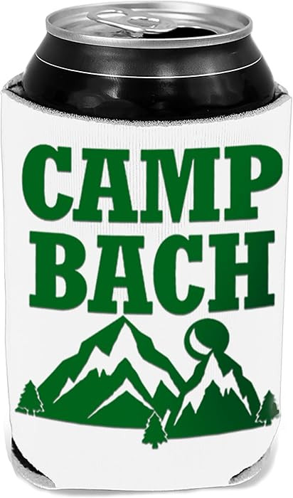 Camp Bachelorette Party Favors - Green Camp Bach White Insulated Drink Can Cooler - Last Trail Be... | Amazon (US)