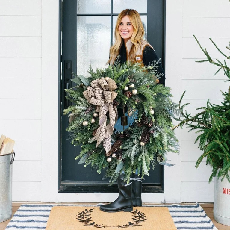 KEVCHE Christmas Decoration Wreath Window Door Hanging Pumpkin Christmas Wreath - Walmart.com | Walmart (US)