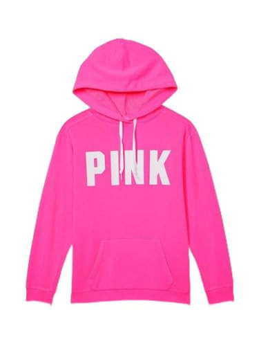Victoria's Secret PINK Fleece Pullover Campus Hoodie, Women's Sweatshirt, Atomic Pink, S | Amazon (US)
