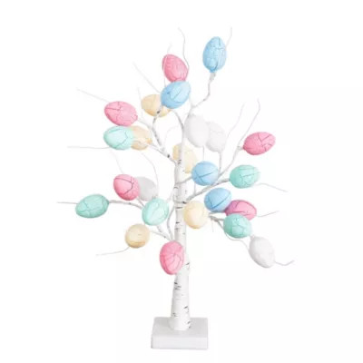 Nearly Natural 2-Foot Pre-Lit Artificial Easter Egg Twig Tree with 24 LED Lights | Belk