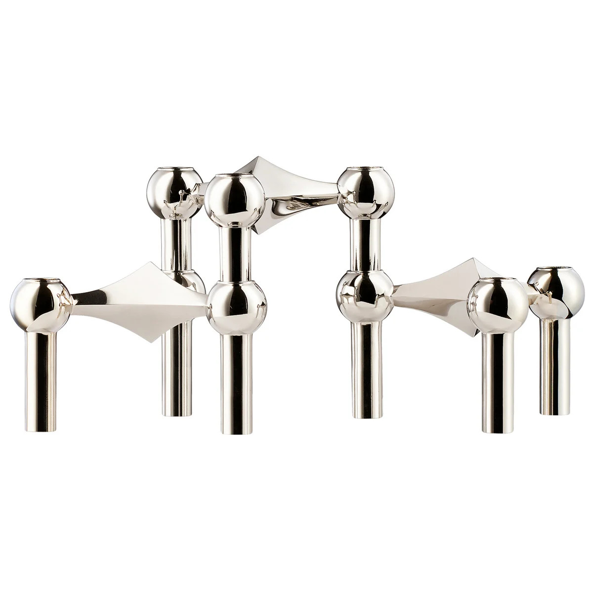 STOFF Copenhagen STOFF Nagel candleholder, set of 3, chrome | Finnish Design Shop (FI)