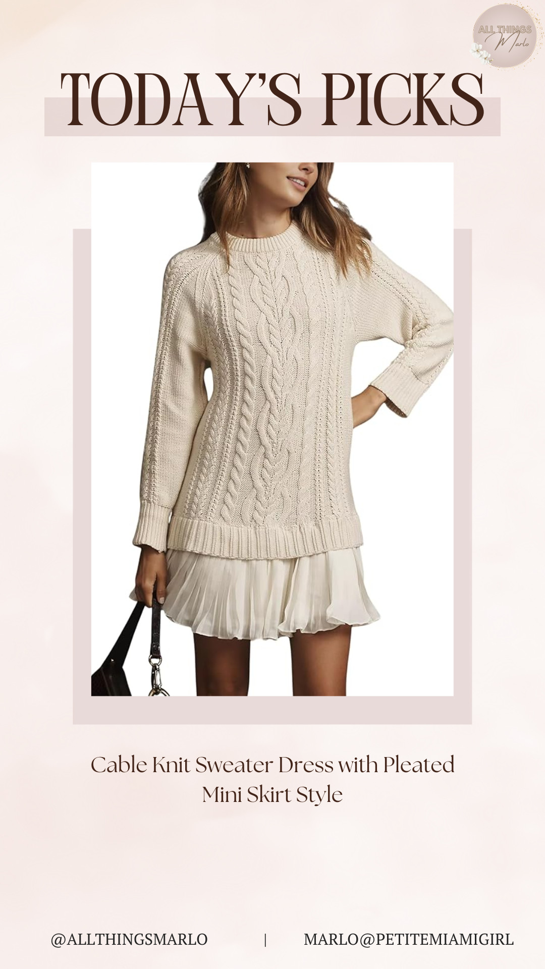 Cable Knit Sweater Dress with Pleated Mini Skirt Style 

 #LTKSaleAlert #LTKPetite #LTKStyleTip
