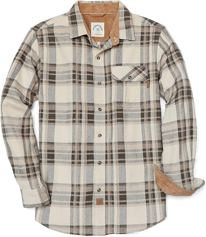 Dubinik® Mens Flannel Shirts Long Sleeve Flannel Shirt for Men Casual Button Down Brushed 100% C... | Amazon (US)