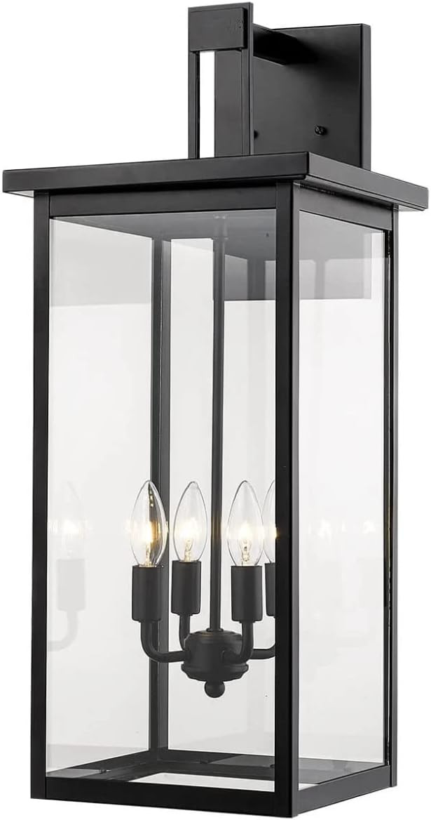 Millennium 2603-PBK Transitional Four Light Outdoor Steel Sconce, Anti-Rust Powder Coat Black, We... | Amazon (US)