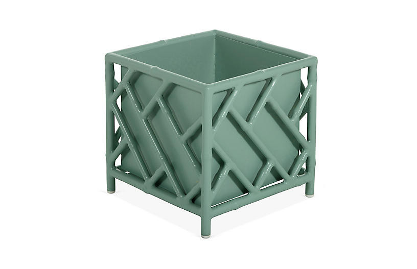 Kit Chippendale Small 16" Planter, Celadon | One Kings Lane