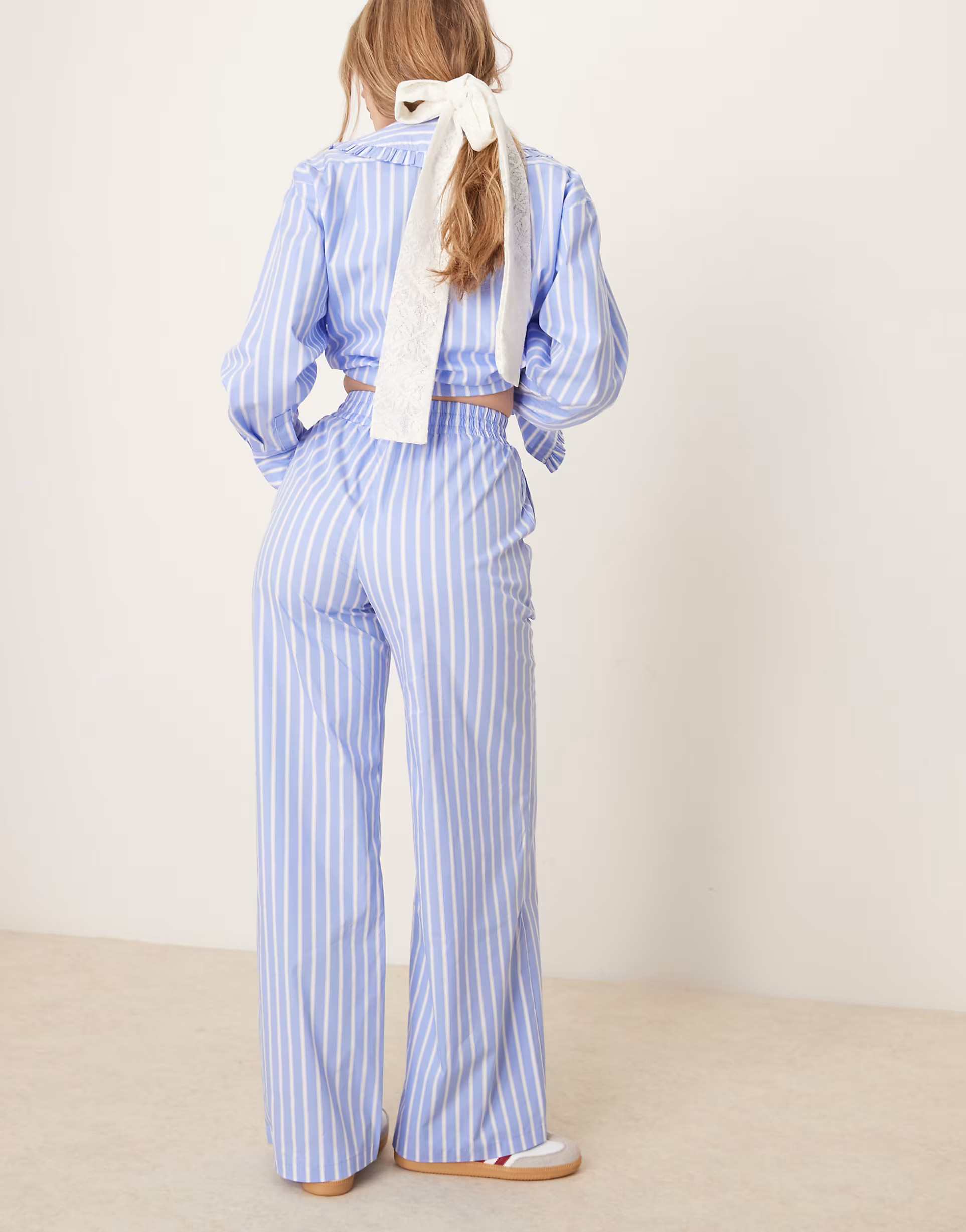 Glamorous straight leg trousers co-ord in blue stripe | ASOS (Global)