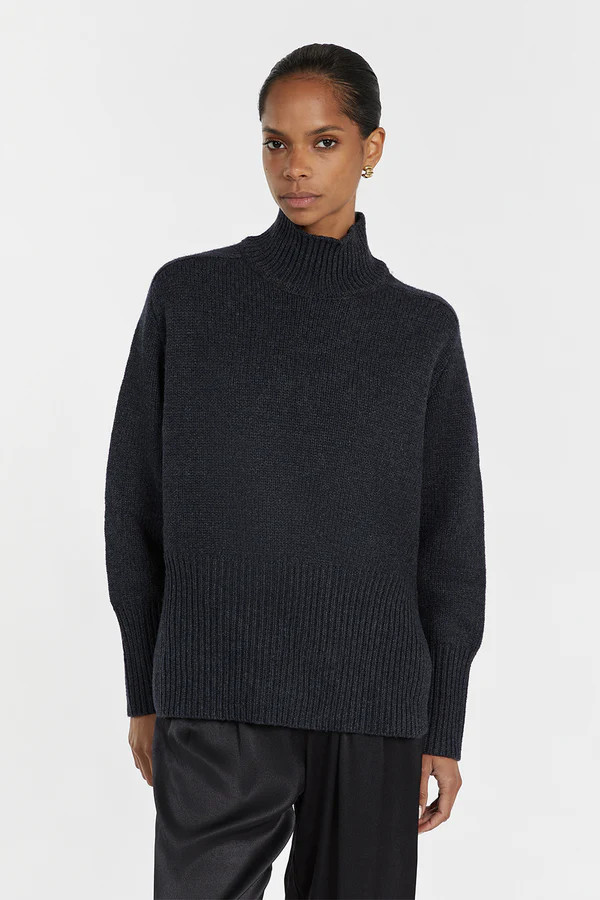 CELESTE INK WOOL BLEND KNIT JUMPER | DISSH