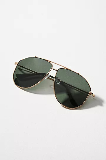Metal Aviator Sunglasses | Anthropologie (US)