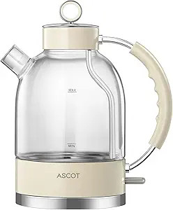 ASCOT Electric Kettle, Glass Electric Tea Kettle Gifts for Men/Women/Family 1.6L 1500W Borosilica... | Amazon (US)