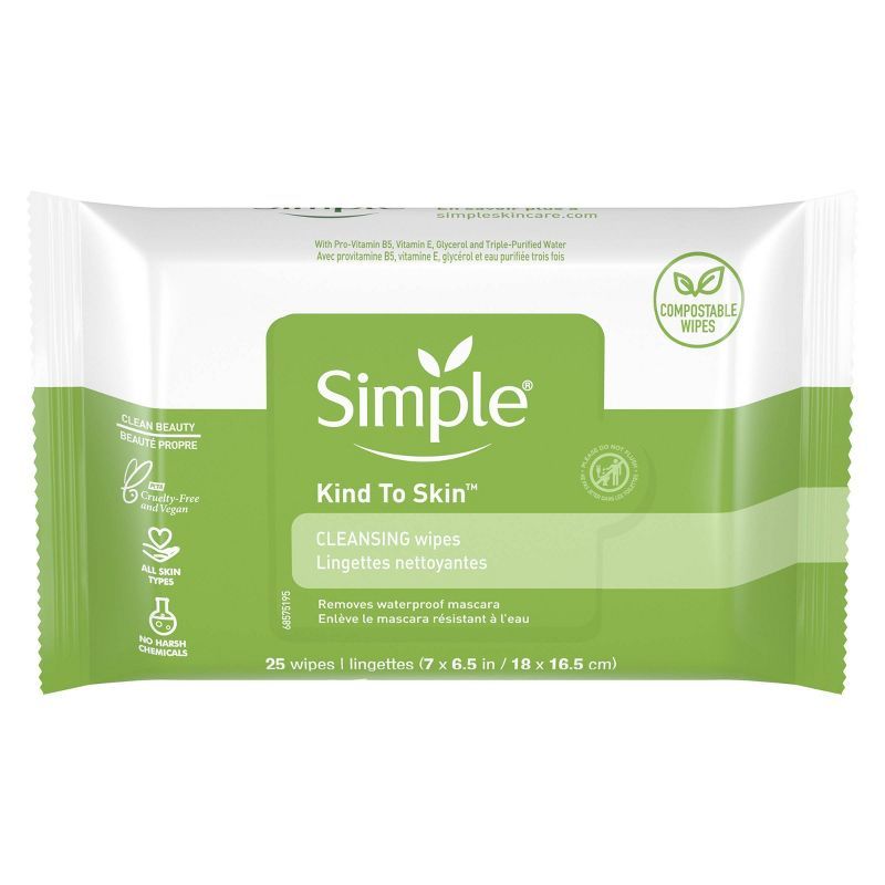 Unscented Simple Kind to Skin Cleansing Facial Wipes - 25ct | Target