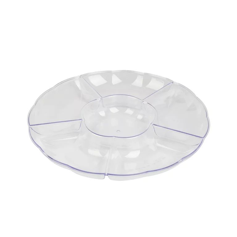 Way To Celebrate 12 inch Compartment Tray, 6 Compartments, Plastic Food Tray | Walmart (US)