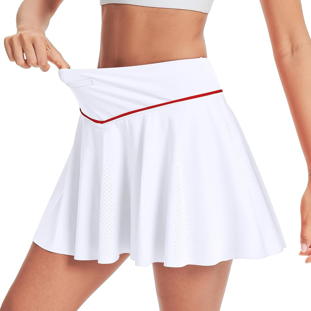Women's Tennis Skirt with Built-in Shorts Pleated Athletic Skort Running Golf Workout Quick-Dry C... | Amazon (US)