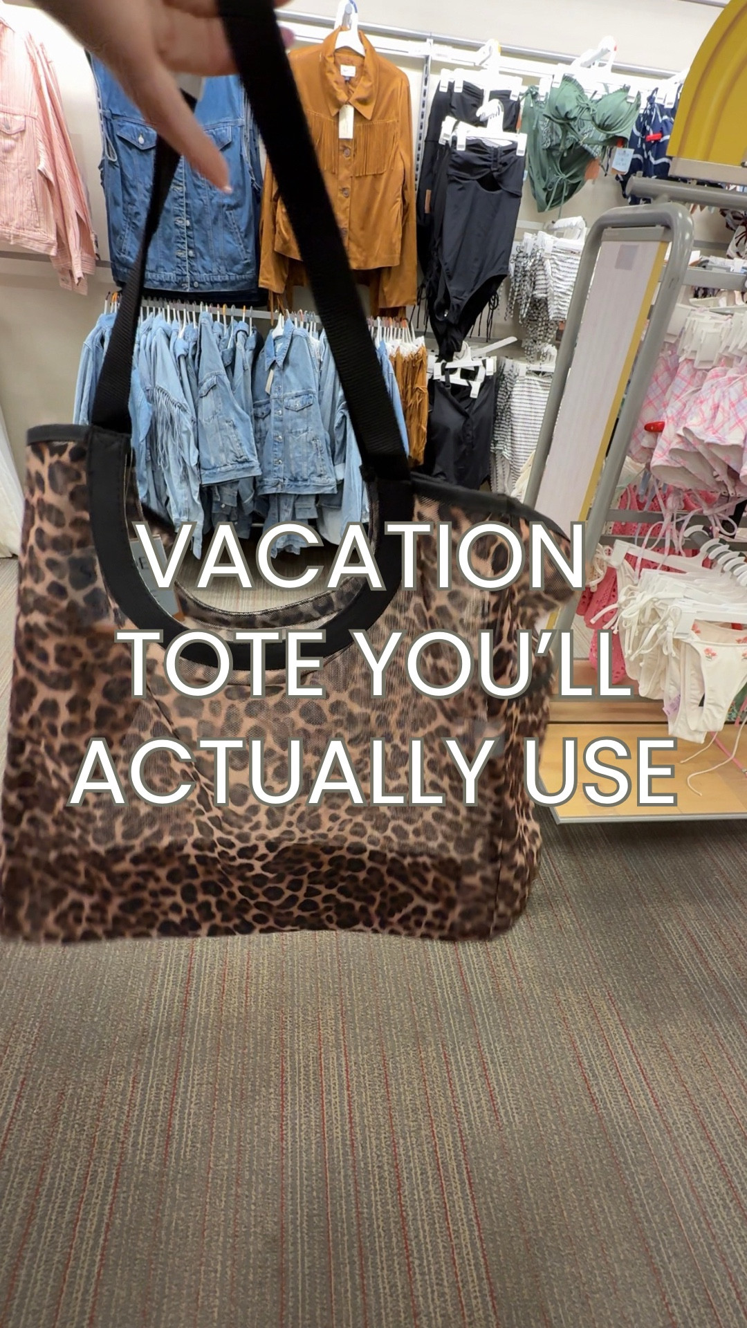 Beach tote for vacation outfits 🐆

This one fits all your essentials for the beach, pool, or travel days.
Lightweight but holds a lot.
@Target 

#LTKSeasonal #LTKTravel #LTKOver40