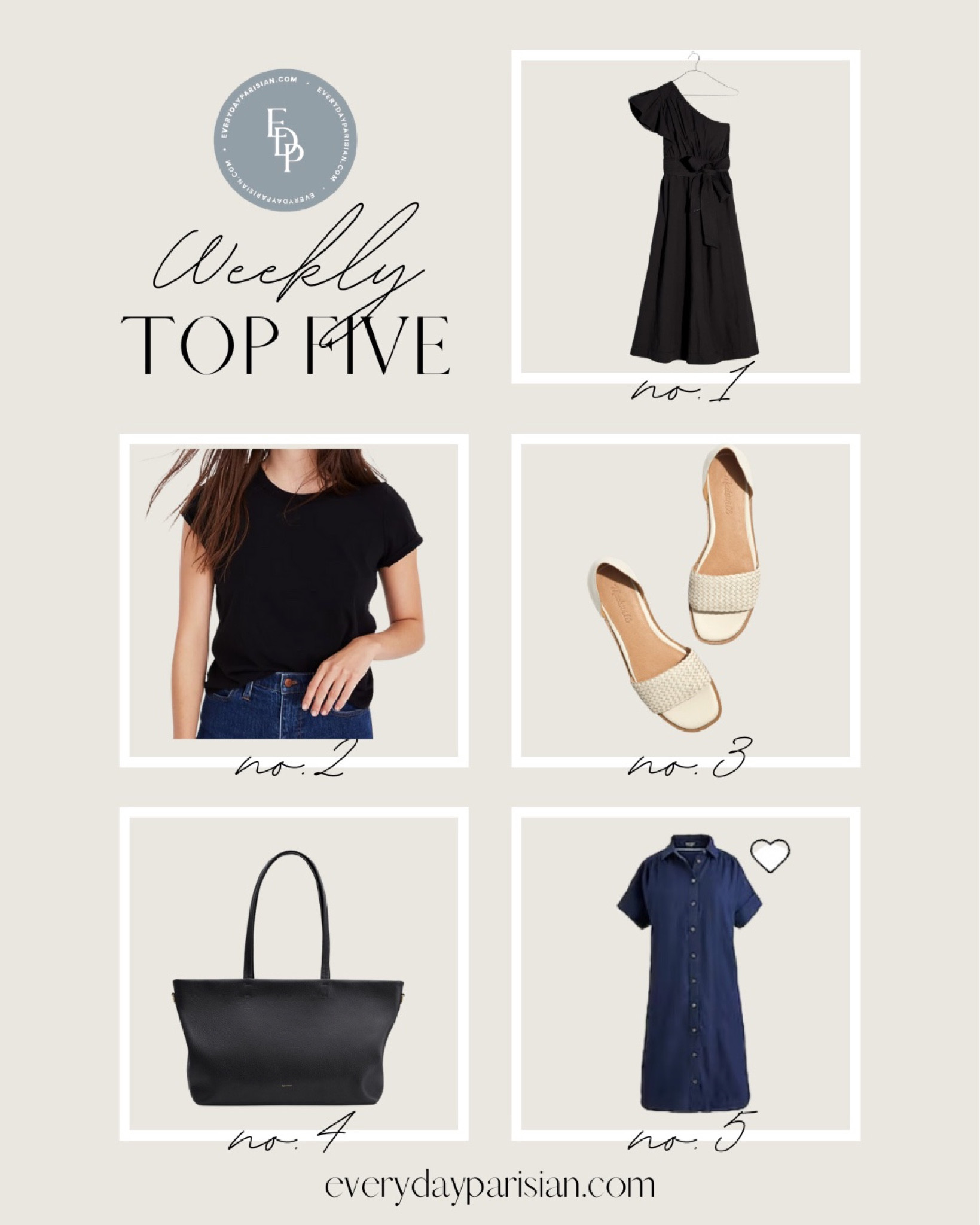 This week’s top 5 include sale favorites form Madewell and J.Crew. 25% off spring dresses and shoes 

#LTKunder100 #LTKshoecrush #LTKSeasonal