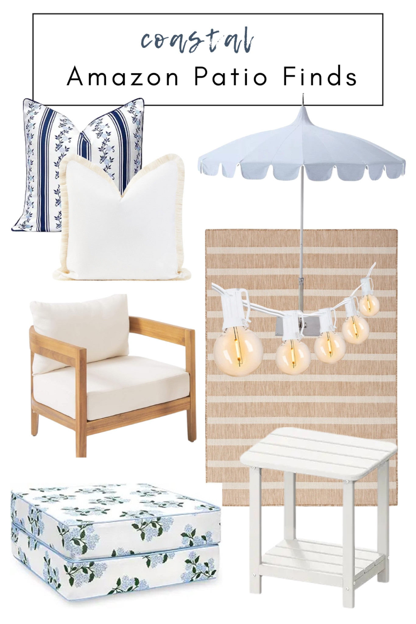 Gorgeous coastal inspired patio finds from Amazon! 

#LTKHome