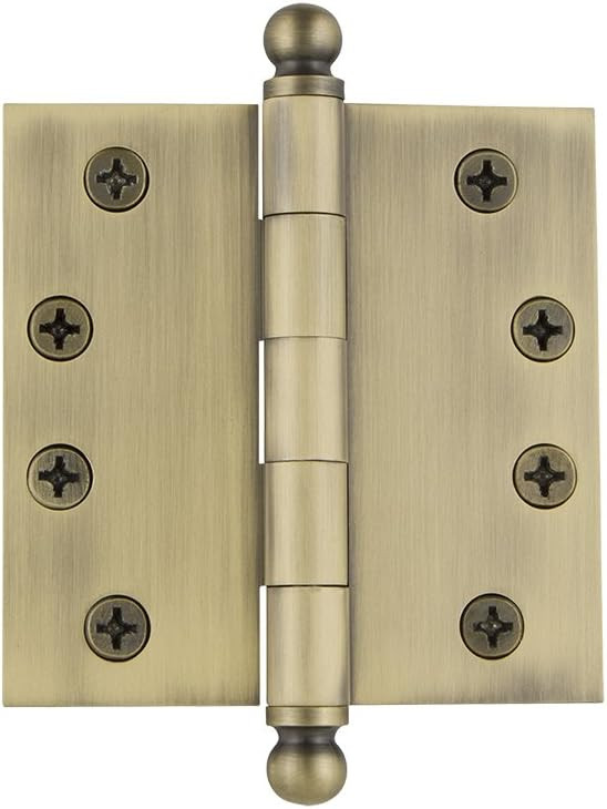 Grandeur Heavy Duty Brass Door Hinge with Square Corners | Amazon (US)