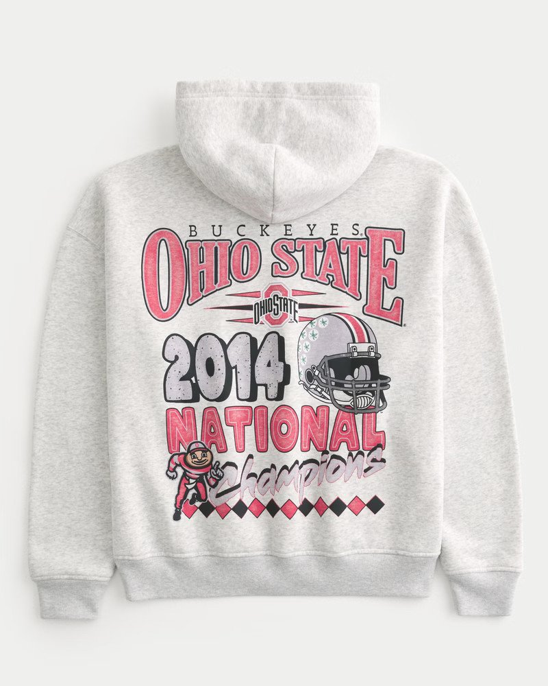 Boxy Ohio State Buckeyes Graphic Hoodie | Hollister (US)
