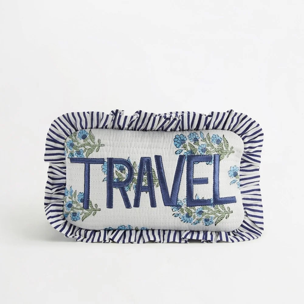 Quilted Ruffle Pouch for Travel - Stylish and Practical | Lily and Bean
