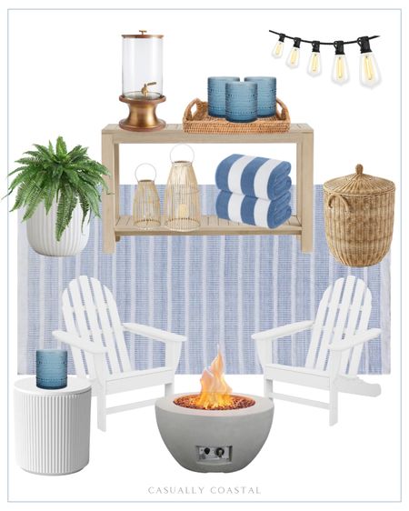 Outdoor Entertaining Ideas!
-
Outdoor furniture, outdoor patio design, outdoor decor, coastal home decor, cozy outdoor space, fire pit ideas, Amazon fire pit, coastal style, outdoor entertaining, smores station wooden box, large rattan tray, La Jolla rattan rectangular serving tray, handwoven rattan serving tray, 48in artificial Boston fern large hanging plant, madaket outdoor basket, blacker mango wood drink dispenser, outdoor cooler side table, Amazon outdoor furniture, Amazon outdoor side table, 25 inch propane fire table, LED outdoor string lights, patio decor, patio Moodboard, classic outdoor Adirondack chair, white Adirondack chairs, flatweave striped rug, coastal rug, indoor/outdoor rug, patio rug, blue outdoor rug, 9x12 outdoor rug, 8x10 outdoor rug, affordable rug, oversized cabana stripe cotton beach towel, Amazon beach towels, striped pool towels, concrete fluted outdoor planters, white planters, outdoor hobnail plastic drinkware, outdoor glasses, outdoor lanterns, wood tabletop lantern, Indio eucalyptus outdoor console table, console table on sale, pottery barn console table, coastal console table, console tables under $500, outdoor storage, patio storage, outdoor baskets, outdoor string lights, Amazon string lights 

#LTKhome #LTKSeasonal #LTKstyletip