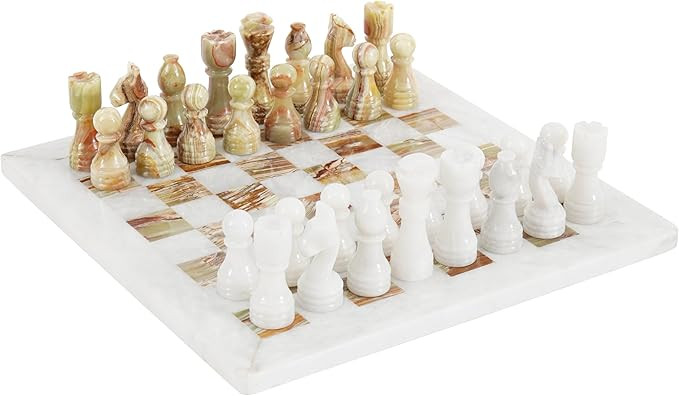 Radicaln Marble Chess Set 12 Inches White and Green Onyx Handmade Chess Sets for Adults - 1 Chess... | Amazon (US)