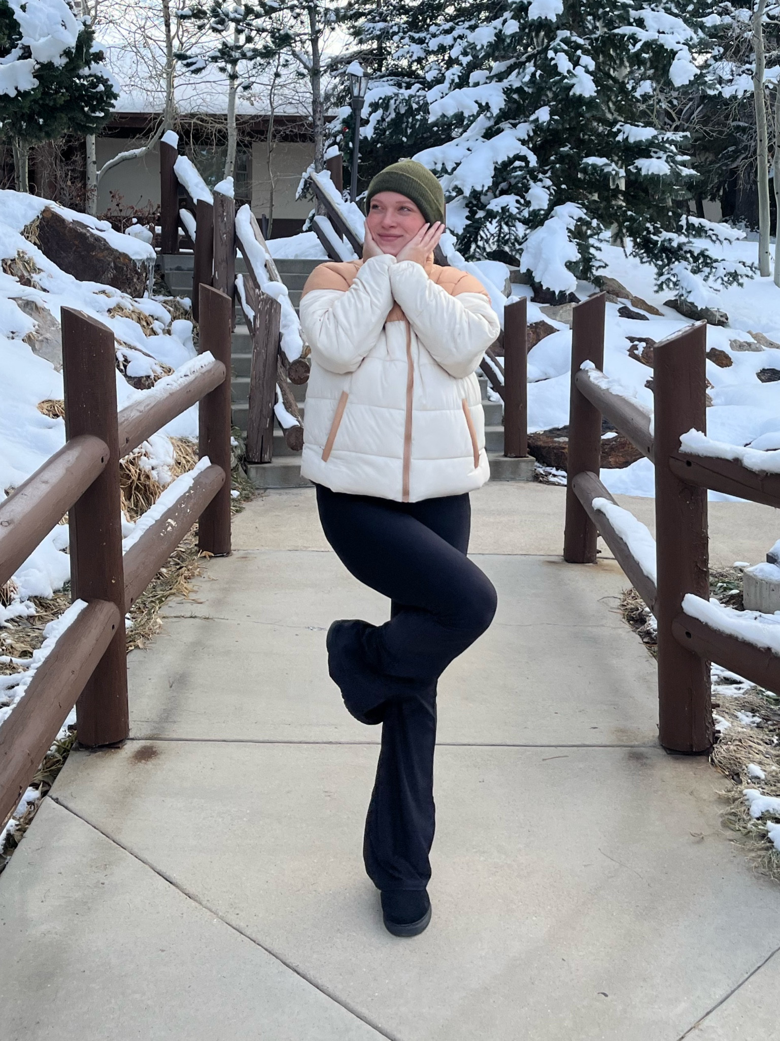 Comfy black pants! These are my favorite pants to layer with! 
Black pants, yoga pants, high rise, winter style, layering, winter aesthetic, apres ski 

#LTKsalealert #LTKSeasonal #LTKGiftGuide