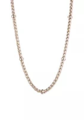 Lauren Ralph Lauren Braid Chain Collar Necklace, Gold, 17 in | Belk