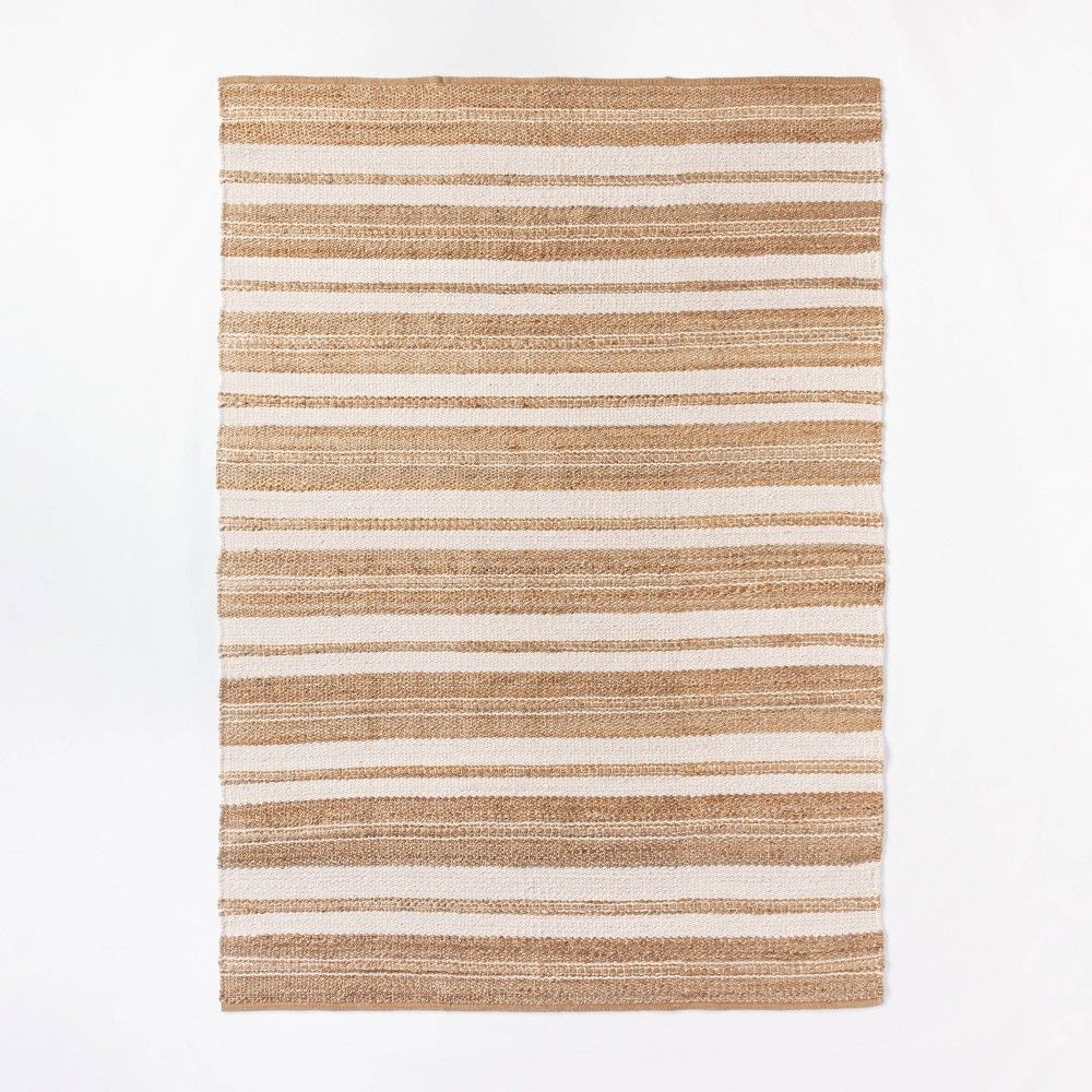 7'x10' Riverton Hand Woven Striped Area Rug Tan - Threshold designed with Studio McGee | Target