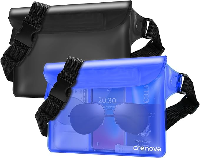 Waterproof Bag Fanny Packs for Women, Cruise Vacation Essentials Waterproof Pouch for Phone Passp... | Amazon (US)
