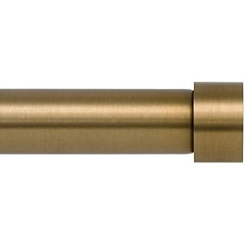 Ivilon Drapery Window Curtain Rod - End Cap Style Design 1 Inch Pole. 28 to 48 Inch Color Warm Go... | Amazon (US)
