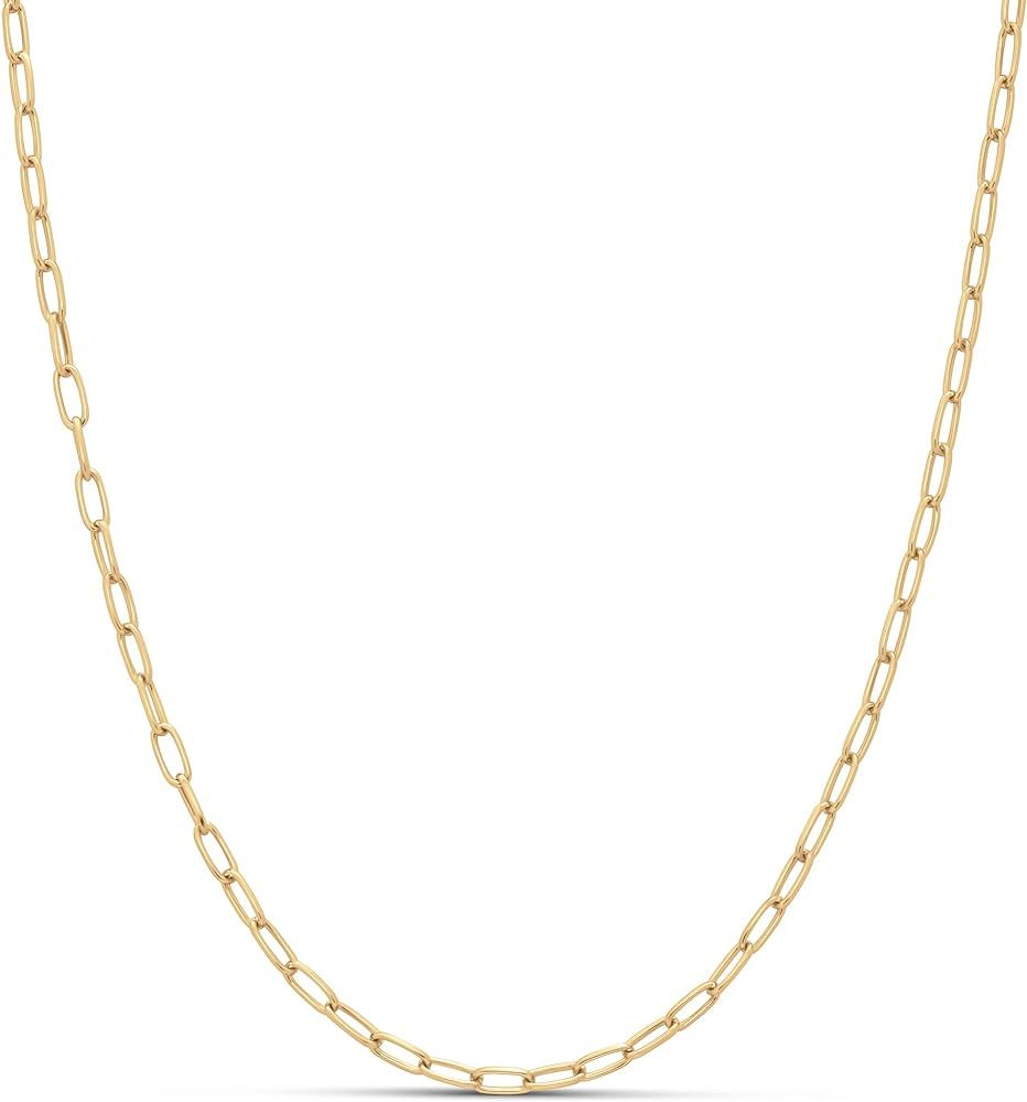 Amazon Essentials 14K Gold Plated Paperclip Chain Necklace | Amazon (US)