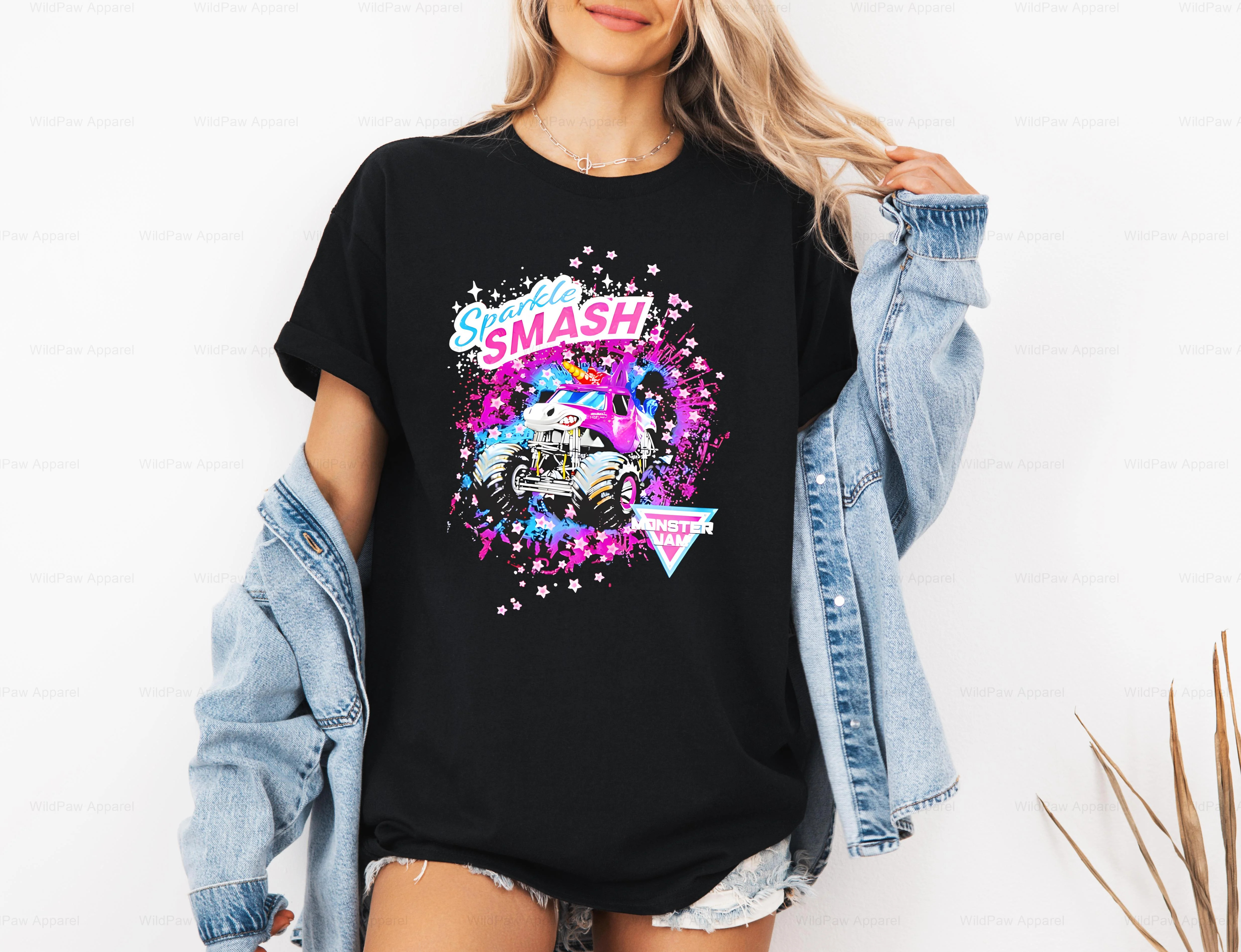 WildPaw Apparel Monster Jam Sparkle Smash Shirt – Bold & Fun Stars Graphic Tee, for men & women... | Walmart (US)