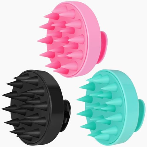 Oligei Scalp Massager 3 Pack, Shampoo Brush, Hair Scrubber for Exfoliation, Soft Silicone Brush for Hair Growth and Dandruff Removal | Amazon (US)