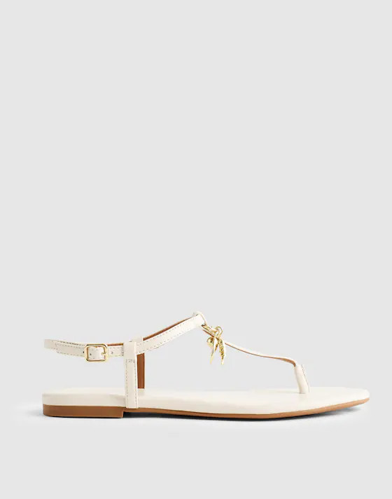 Madewell x Shopbop Iggy Charm T-Strap Sandal in Leather | Madewell