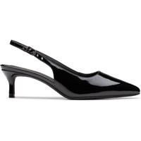 Clarks Leather Patent Kitten Heel Slingback Shoes Black | Marks & Spencer (UK)