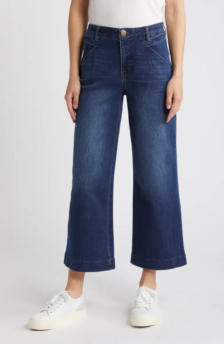 Wit & Wisdom 'Ab'Solution Skyrise V-Pocket Ankle Wide Leg Jeans | Nordstrom | Nordstrom