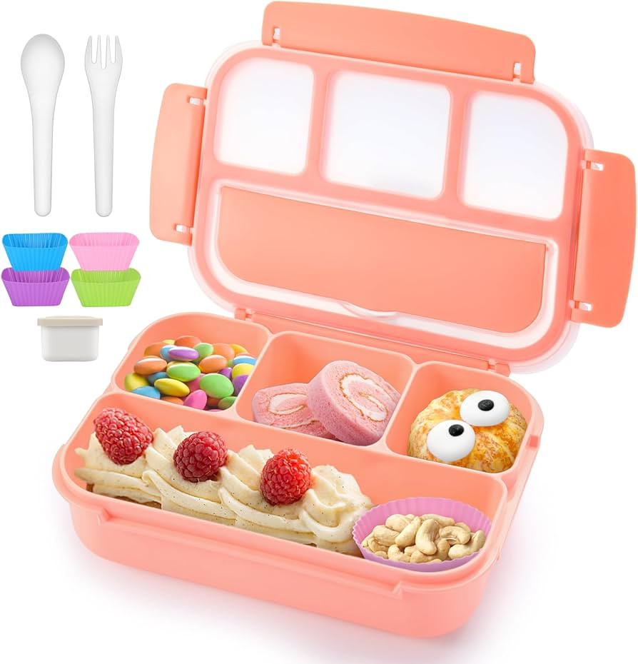 Bento Box Adult Lunch Box, Lunch Containers for Adults Men Women, Kids Lunch Boxes for School wit... | Amazon (US)