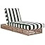 SAFAVIEH Outdoor - Gillian Chaise Lounge Chair - Tan & White - Steel and Woven Rope - Adjustable ... | Amazon (US)