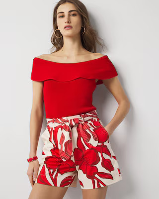 WHBM FORME™ Sculpt Stretch Off-the-Shoulder Sweater | White House Black Market