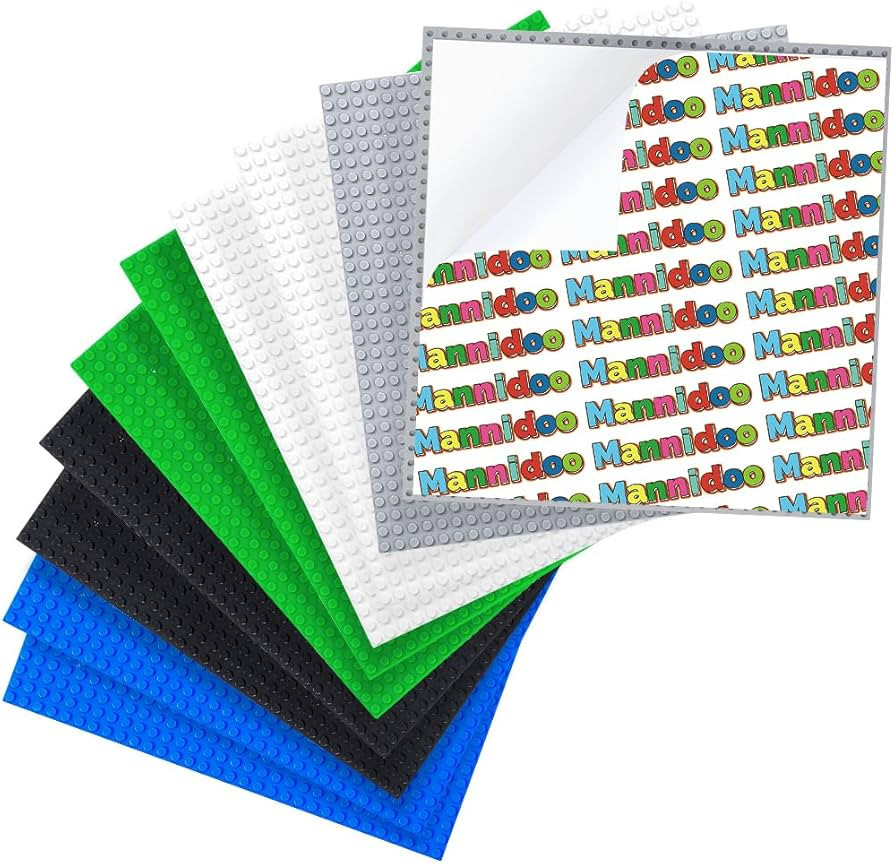 MANNIDOO Peel-and-Stick Baseplates, 10 Packs 10" x 10\u201c Classic Adhesive Building Base Plates... | Amazon (US)