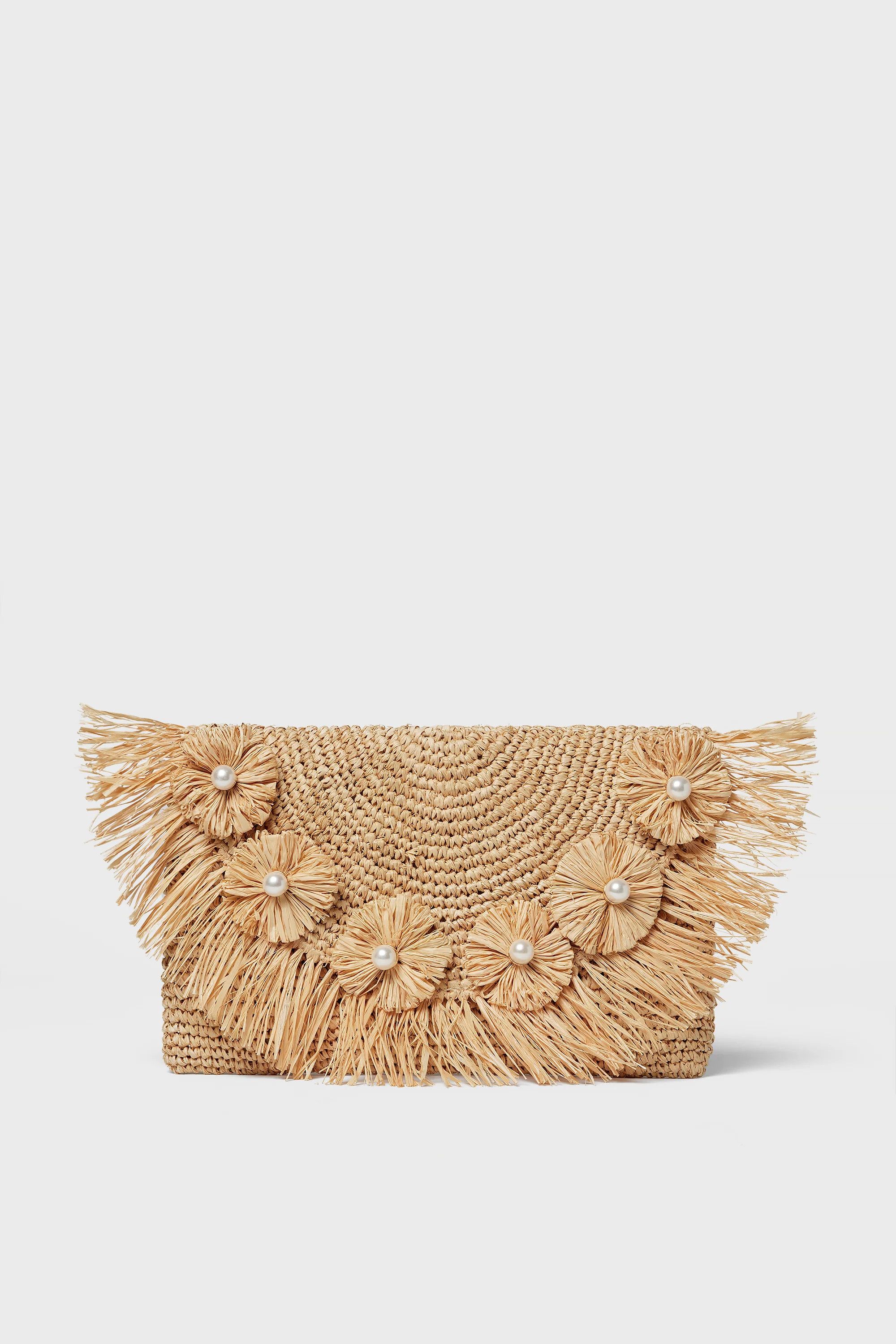 Natural Imanta Floral Clutch | Tuckernuck (US)