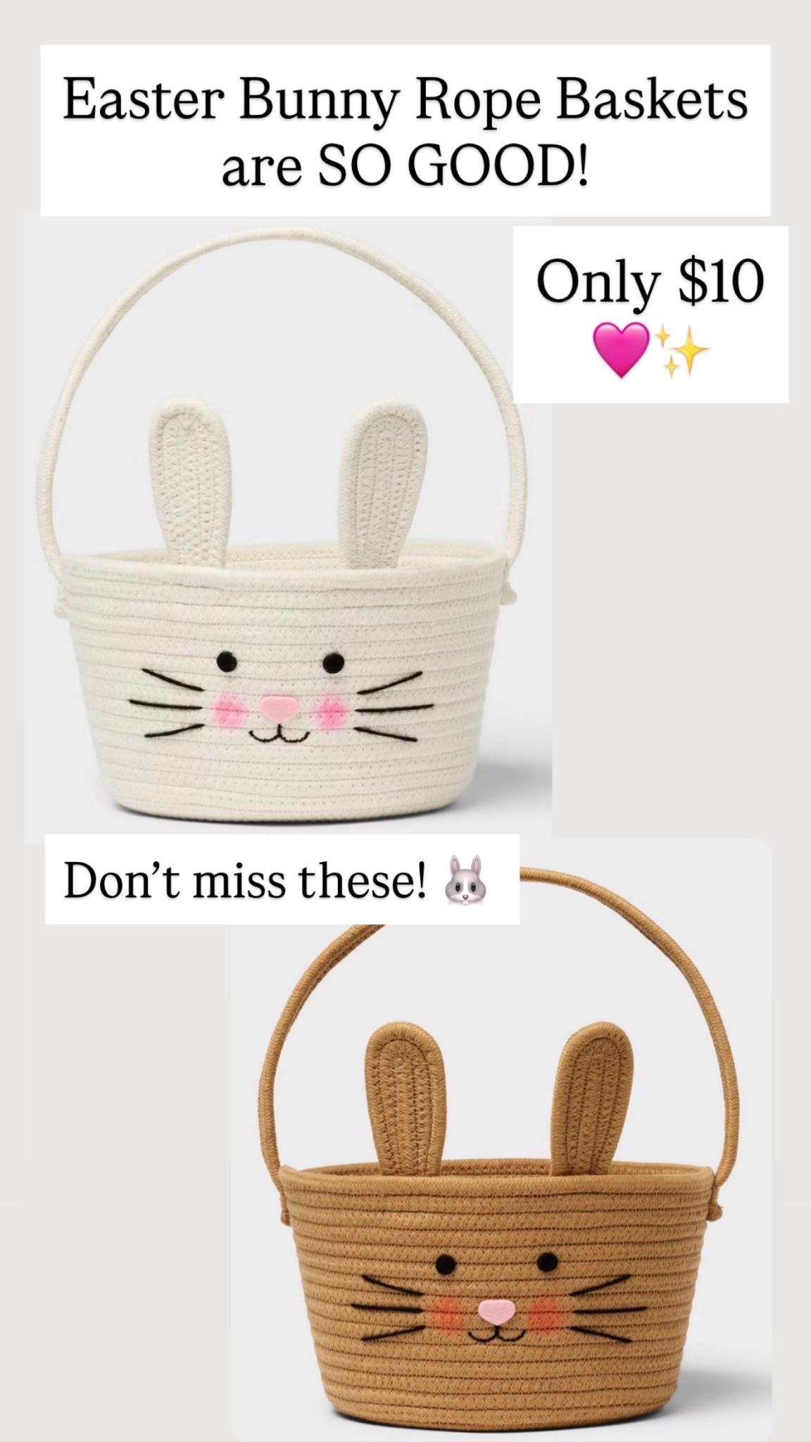 Easter Bunny Rope Baskets 

#LTKSeasonal #LTKKids