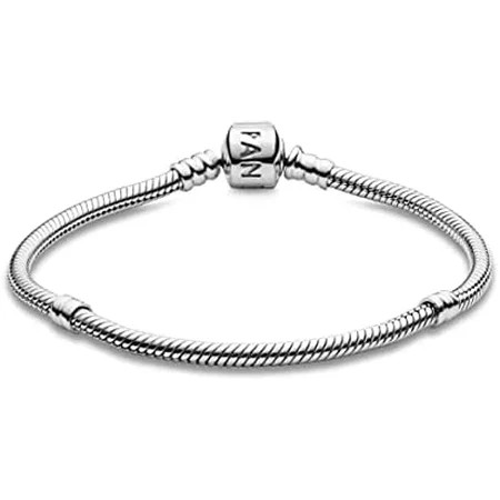 Pandora Jewelry Iconic Moments Snake Chain Charm Sterling Silver Bracelet | Walmart (US)