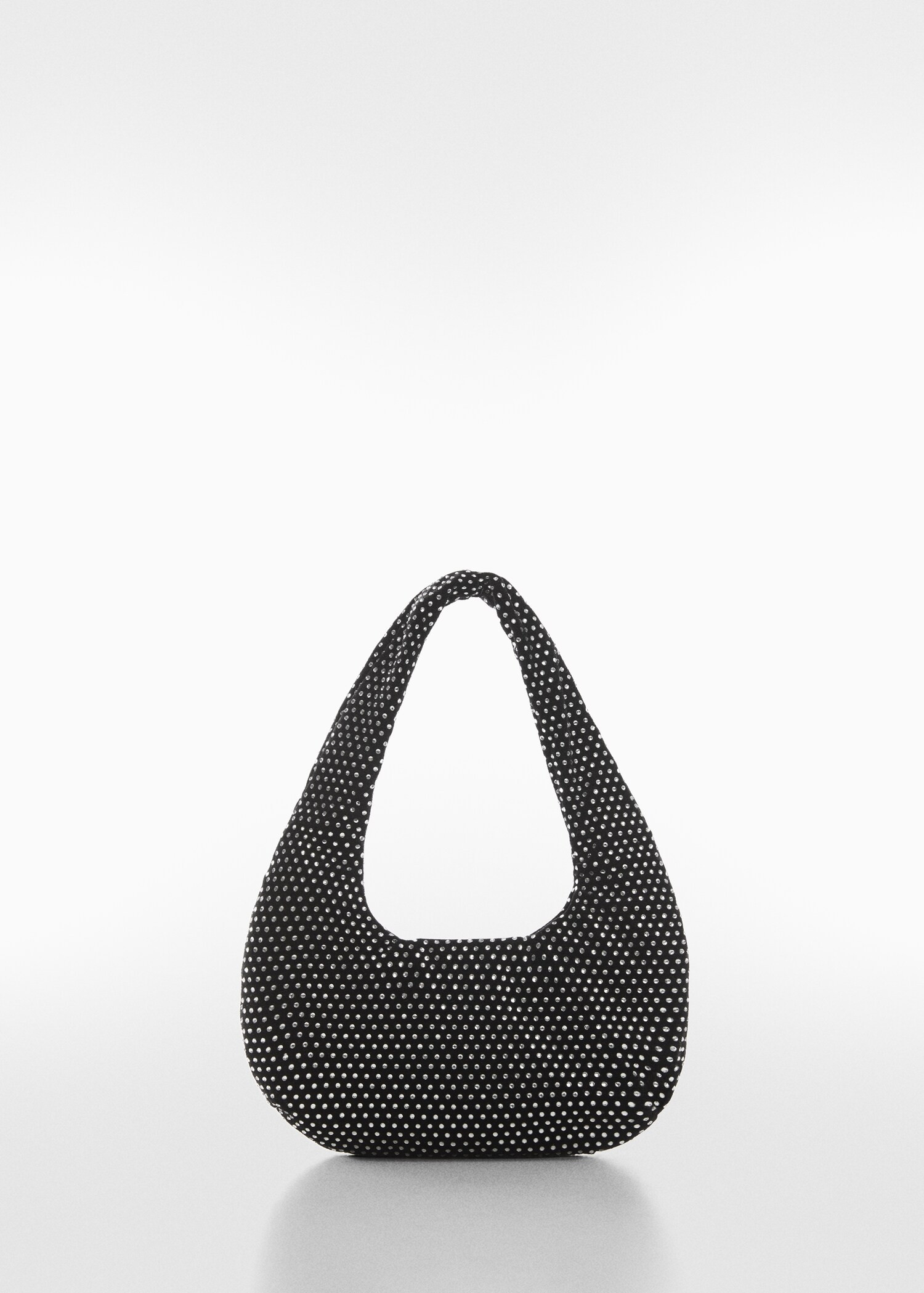 Rhinestone velvet bag - Woman | MANGO United Kingdom | MANGO (UK)